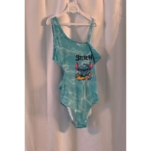 Disney Stitch One-Piece Swimsuit Kids 13-14Y Like New